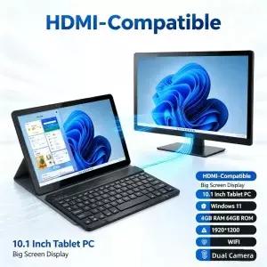 T10 태블릿 PC 10.1인치 4GB RAM ROM AR40 64비트 윈도우 11 시스템 Q1 X64 기반 1920 X 1200 IPS HDMI