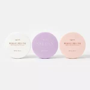 [산리오에디션헬로키티]식물나라 뽀얀쌀 생기 톤업 선 쿠션 3종(화이트피치보라)
