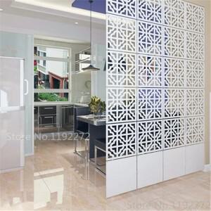 6pieces Modern Simple A living room Hanging screen Hollow White partition The entrance curtain Biom