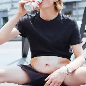 뱃살 가방 뱃살힙백 복대가방 허리 무쓸모 킹받는 힙색 A. 털 적은 배