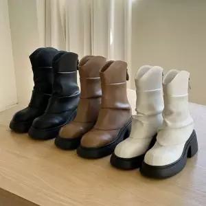 홀릭 여자 롱부츠 가을 겨울 패션 워커 통굽 색