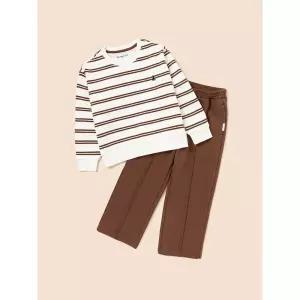 [BEANPOLE KIDS] 클래식 스트라이프 상하세트  브릭 (BI6841U15C)