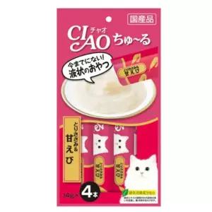 고양이 습식 간식 닭가슴살 새우 4개입 1P 파우치