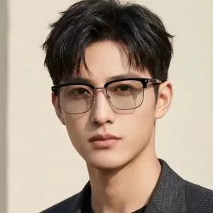 제냐 안경테 EZ5139 001 하금테 명품 반뿔테 자외선차단 렌즈