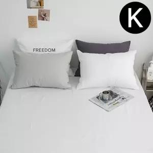 [프로셀러] K 순면 킹 매트리스커버 홑 40수 화이트 샤이니