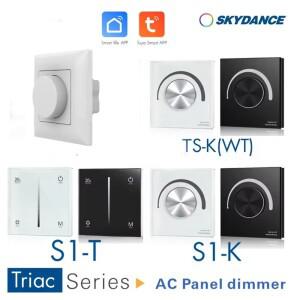 스카이댄스 AC 트라이액 로터리 패널 디머 AC110V 220V KS S1-T WiFi 지그비 단색 LED 램프 백열 할로겐 조