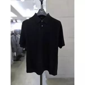 [바쏘옴므]_성남점 남자 봄 여름 티셔츠 블랙 PK 카라 반팔 니트 WSZ2GW07