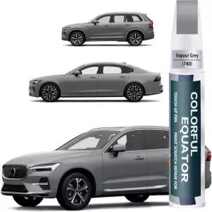 Vapour Grey 740 터치업 페인트는 볼보 차량용 펜 스크래치 수리용 투인원 및 프리미엄 카 리무버(깊은