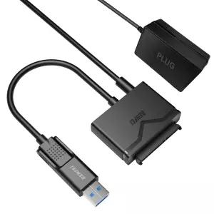 BENFEI SATA-USB 3.0 케이블 III 하드 드라이브 어댑터 2.5 3.5인치 HDD/SSD 및 12V/2A 전원 지원 UASP