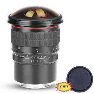Meike DSLR 카메라용  니콘 F 캐논 마운트 APS-C 풀 프레임 8mm f3.5