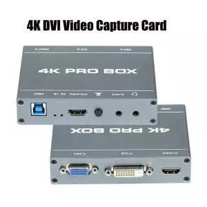 HDMI캡쳐보드 녹화 방송 DVI HDMI VGA to USB30 캡처 카드 4K 프로 박스 HD 비디오 루프 아웃 1080P 60fps