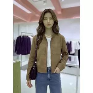 [롯데백화점]SOUP 스웨이드 노칼라 라이더 자켓  SCRLE91B