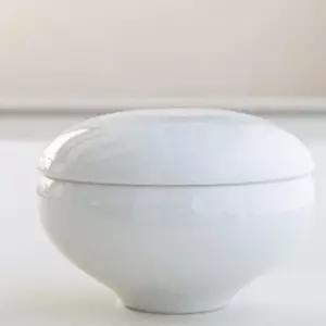 이천도자기 물레삭정 뚜껑 공기 10.5cm 테이블웨어 밥그릇 A-B09AC