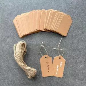 포장 라벨택100p 크라프트 무지 마끈세트