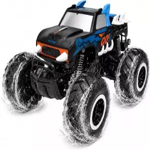 JoyRapt 1 16 수륙양용 몬스터 트럭 장난감 RC 카 용 2.4GHz 4WD 오프로드 방수 360도 회전 8장의 DIY