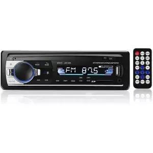 싱글 DIN 카 스테레오 라디오 수신기 블루투스 핸즈프리 12V MP3 오디오 플레이어 USB 포트 TF AUX 입력 FM