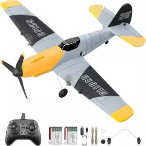 HAWK S WORK 3 채널 RC 비행기 BF-109 원격 조종 비행 준비 완료 2.4GHz 6축 자이로 안정기 들과 초보자도