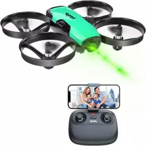 Loolinn 8세 이상 용 카메라 탑재 드론 - 미니 90도 조절 가능한 장착된 원격 조종 쿼드콥터 안전 사진 및