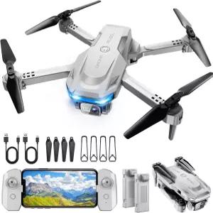 1080P 카메라 탑재 드론 - 접이식 리모컨 RC 쿼드콥터 FPV 제스처 컨트롤 3D 플립 원키 스타트 비상 정지