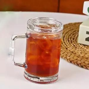 (올핀)내열유리컵 델리 머그컵 유리컵 380ml 2P 커피잔 뚜껑