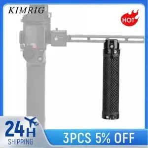 KIMRIG 나토 클램프 커넥터 및 카메라 케이지 리그/스마트 폰 스탠드 용 블랙 스크류 노브가있는 고무 덮힌