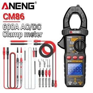 디지털 멀티미터 클램프 600A AC/DC 전류 전압 다이오드 ANENG CM86 NCV 감지 전문 전기 기술자 도구