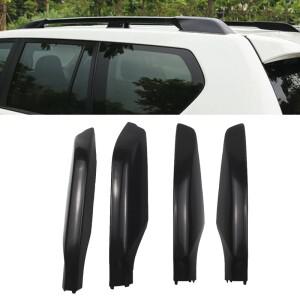블랙 ABS 루프 바 레일 엔드 보호 커버 셸 4PCS Toyota Land Cruiser Prado Fj150 2010 -