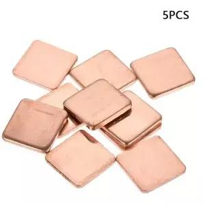 5 Pcs 0.3-2mm 열 패드 배리어 순수 구리 히트 싱크 심 노트북 플레이트 컴퓨터 그래픽 카드 방열판
