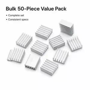 50pcs 14x14x6mm 칩용 압출 알루미늄 방열판 VGA RAM LED IC 전자 라디에이터 쿨러 PC 노트북 GPU 부품용