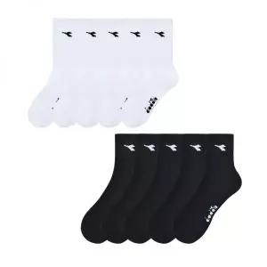 디아도라 diadora 10PACK 베이직 로고 쿠션 미들삭스 화이트블랙 9999999990129 519079