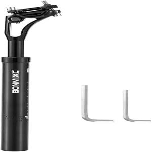 BONMIXC 서스펜션 시트포스트 27.2 - 33.9 400mm 키 큰 라이더용 롱 헤드