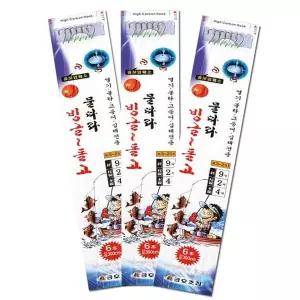 심해 전용 외줄 카드 채비 6본 열기 볼락 고등어 선상 갯바위 묶음