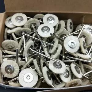 144PCS 보석 광택 브러쉬 세트 드레멜 액세서리 19MM 22mm 연마 휠 경도 중간 포함 정밀 작업용
