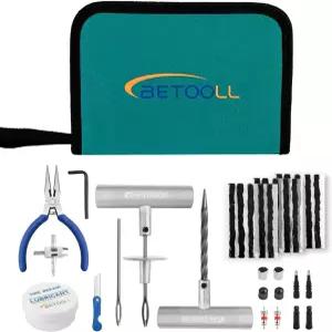 BETOOLL 타이어 수리 키트 35개입 전문 중장비용 범용 긴급 펑크 자동차 오토바이 트럭 골프 카트 ATV