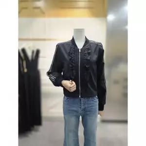 한정수량 [에고이스트] 러플 포인트 숏 점퍼 ES4JZ901BK 2855657