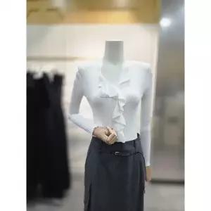한정수량 [에고이스트] 러플 디테일 슬림 풀오버 ER3KL860IV 2855014