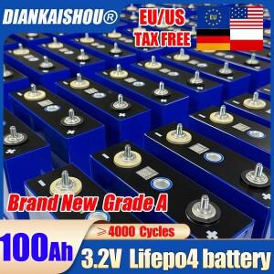 DIANKAISHOU 100Ah 3.2V 리튬인산철 배터리 셀 DIY용 12V 24V 48V 72V 자동차 모터 태양광 시스템 골프 카