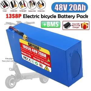 New13S8P 48V 20Ah 리튬 배터리 팩 2000W 고전력 54.6V 내장 50A BMS Citycoco 전동 스쿠터 적합