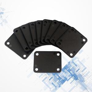 10pcs 일렉트릭 기타 넥 플레이트 가스켓 표준 플라스틱 직사각형 4 베이스 조인트 보드