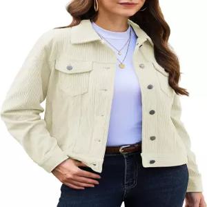 여성 코듀로이 재킷 버튼다운 카라 코트 긴팔 캐주얼 데일리웨어 가을 겨울 간절기 아우터 루즈핏 포켓
