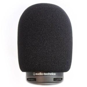 AT2020 보컬비트 팝 필터 - AUDIO TECHNICA AT2035 콘덴서 마이크 폼 윈드스크린 고품질 스펀지 소재 USB 윈드스크린 필터 녹음 및 배경 소음 차단 검정색