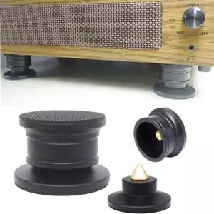 턴테이블 앰프 CD DAC 레코더용 4개의 Audiophile 스피커 솔레이션 스파이크.스피커 공진기 논슬립 매트