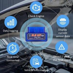 미니 ELM327 블루투스 OBD2 스캐너 자동차 진단 도구 V1.5 안드로이드 호환 iOS용 코드 리더