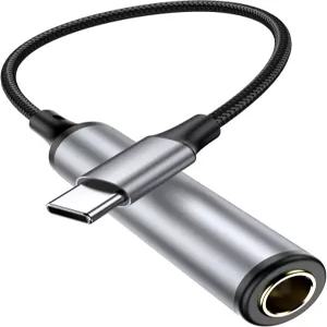 KAYQINHO USB Type C to 6.35mm 헤드폰 어댑터 25cm 1/4 TRS 여성형 스테레오 잭 케이블 - 스마트폰 노트북