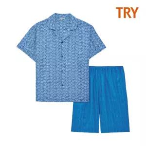 TRY 남성용 쾌적한 착용감 인견 파자마세트