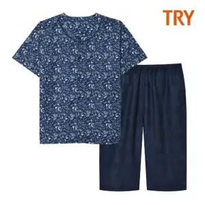 TRY 남성 편안한 착용감 인견 파자마세트