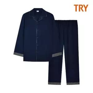 TRY 트라이 남성용 고급 80수 주자직 파자마세트