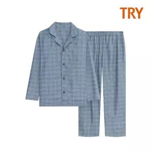 TRY 남성용 순면 주자직 60수 파자마 상하세트