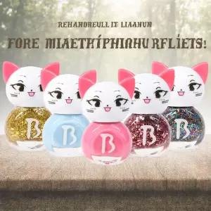 바블리 키즈네일 냥이 어린이매니큐어 블링블링 세트 1개