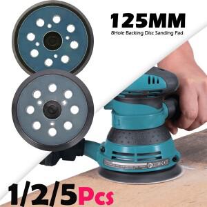 125mm 5 인치 샌더 패드 8 홀 3/4 손톱 샌딩 디스크 루프 백킹 전기 궤도 연마 1/5Pc